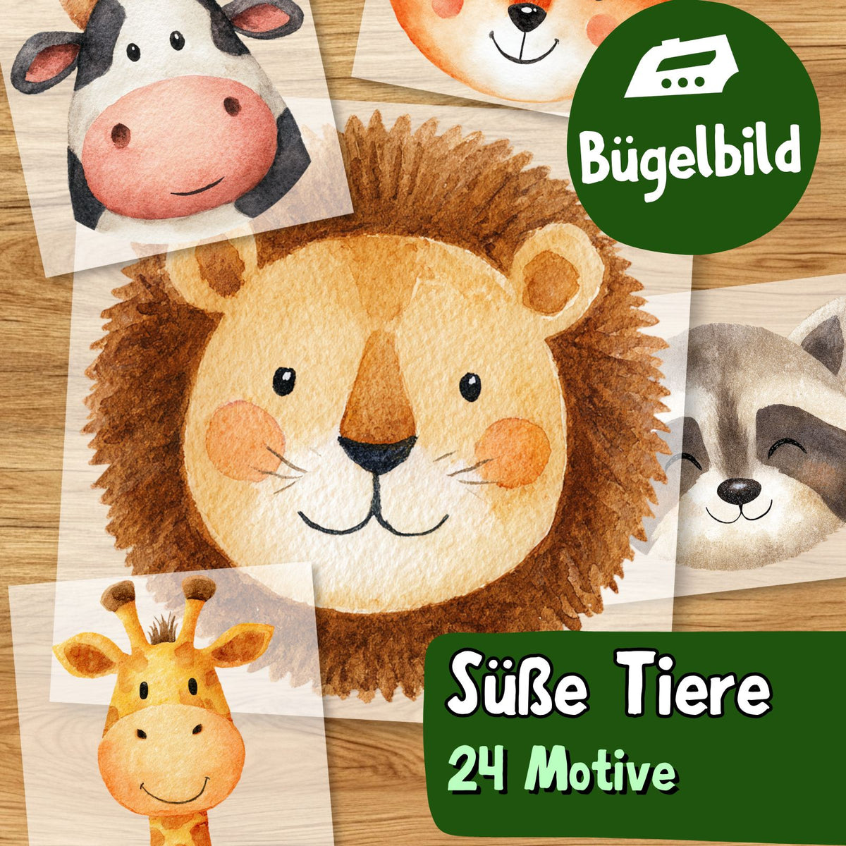 Süße Tiere Bügelbild 24 Motive