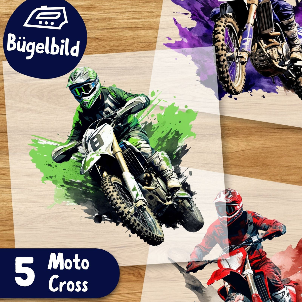 5 Coole Motocross Bügelbilder
