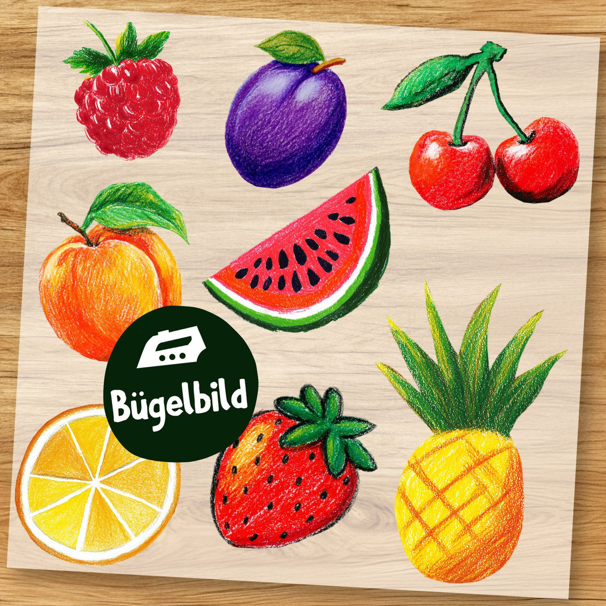 Sommerfrüchte Mix Bügelbild