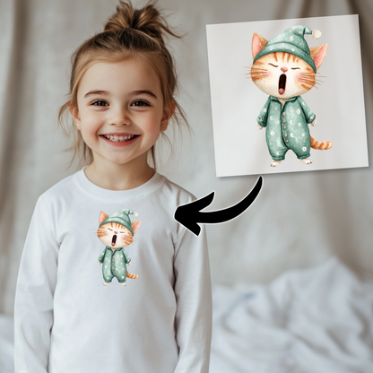 Schlafende Katze Bügelbild
