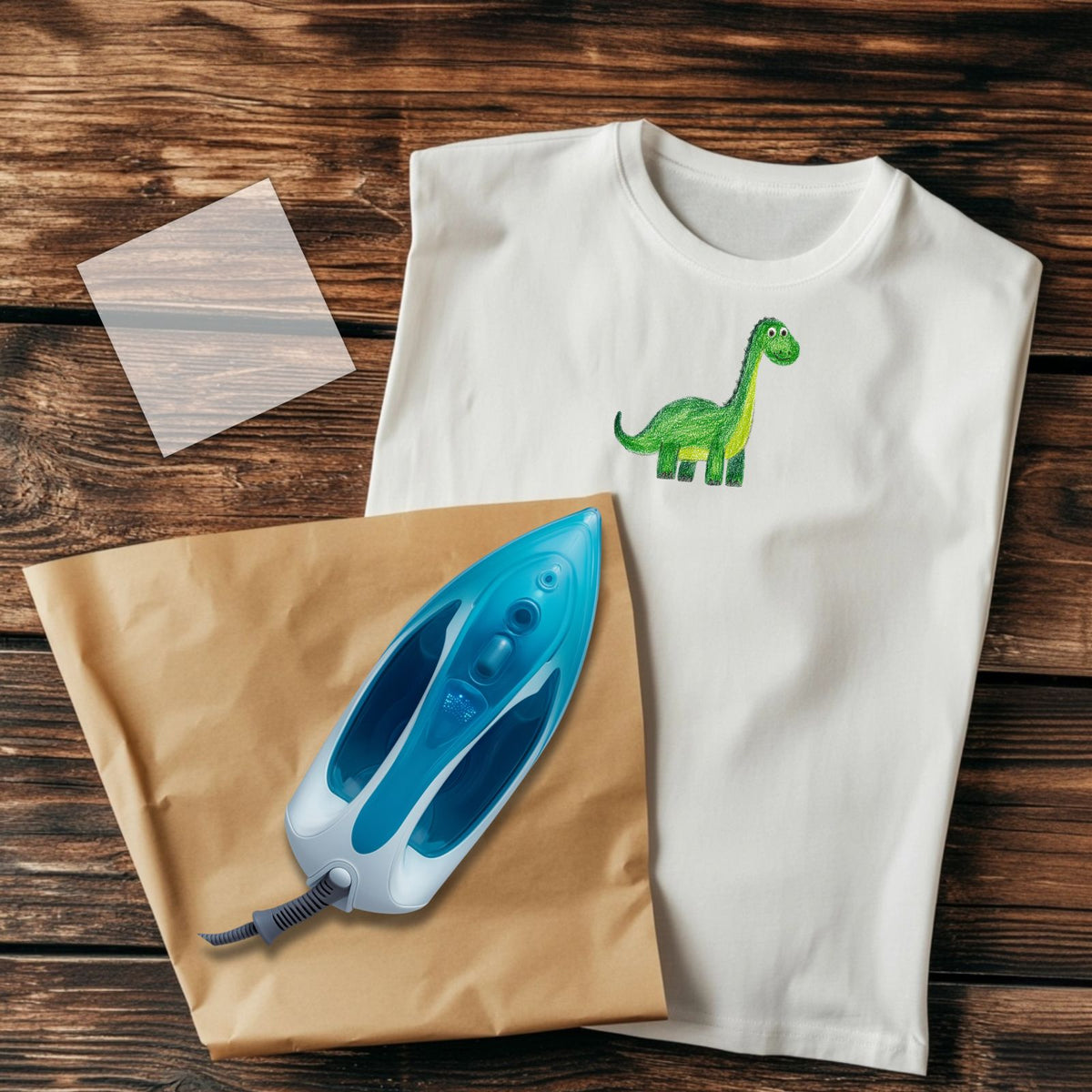 Bügelbild Baby Dino