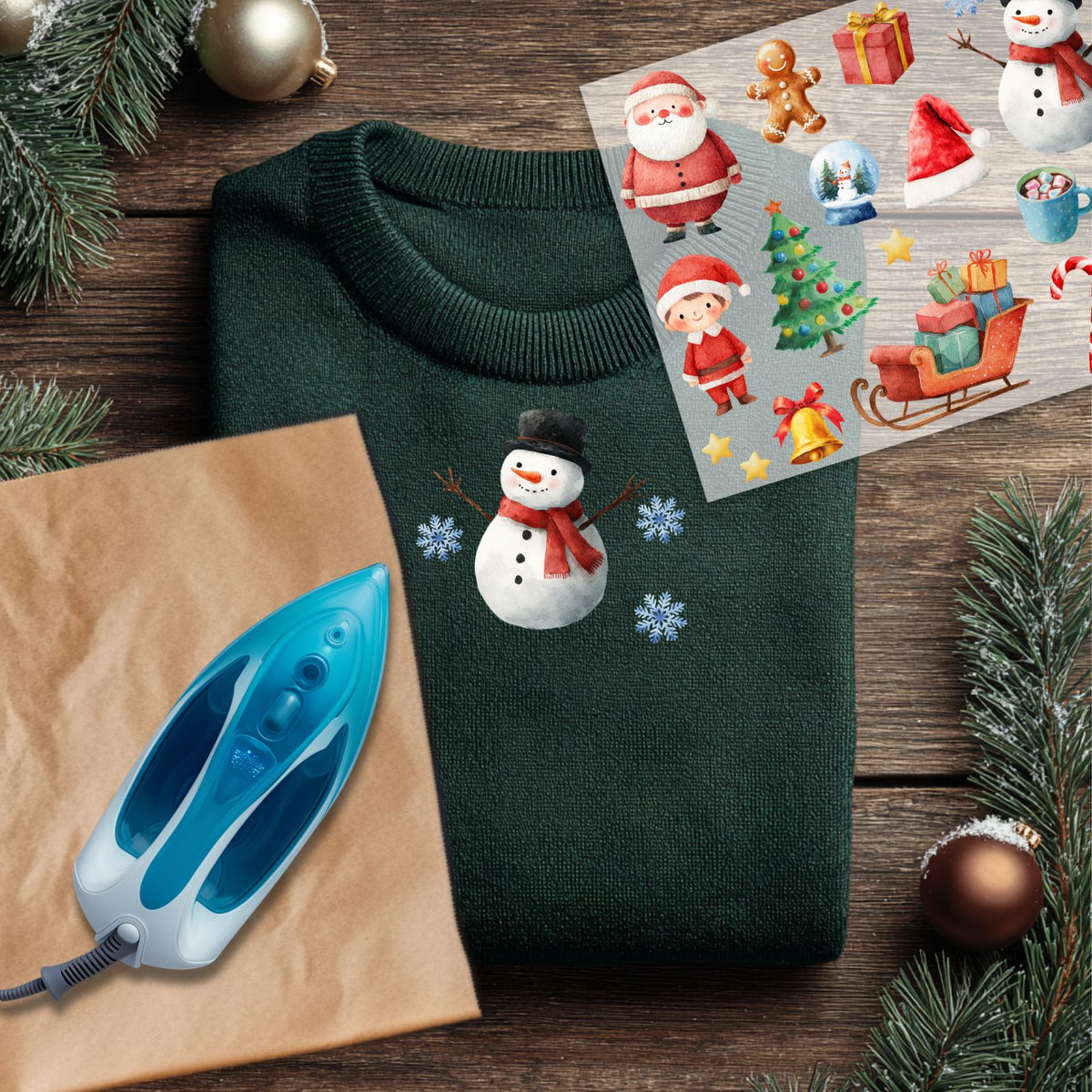 Bügelset Weihnachten, 13 Motive