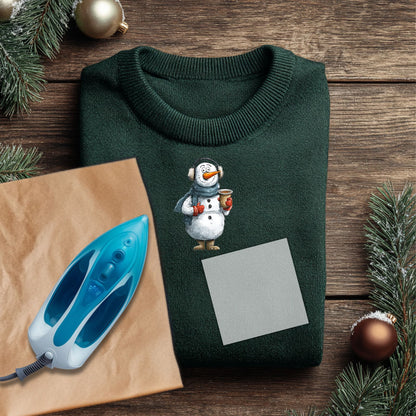 Bügelbild Schneemann Weihnachten